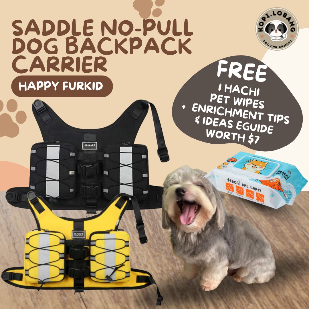 ✅[SG] SADDLE NO-PULL DOG BACKPACK CARRIER ★ Great for Workout ★ SG Stock ★ Kopi Lobang ★ For Dog Cat