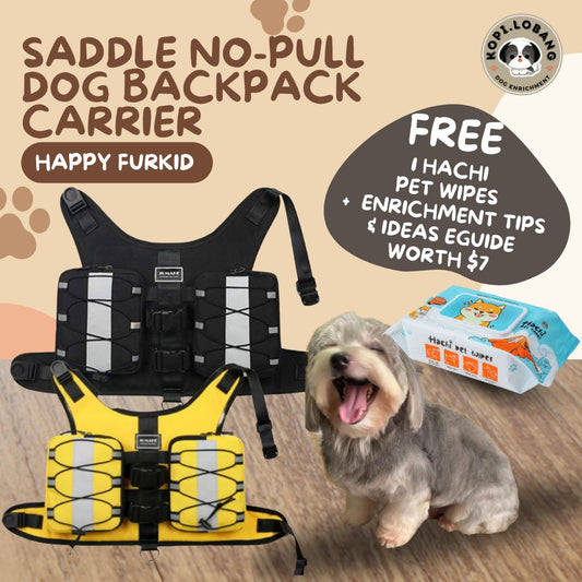 ✅[SG] SADDLE NO-PULL DOG BACKPACK CARRIER ★ Great for Workout ★ SG Stock ★ Kopi Lobang ★ For Dog Cat