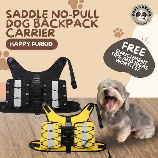 ✅[SG] SADDLE NO-PULL DOG BACKPACK CARRIER ★ Great for Workout ★ SG Stock ★ Kopi Lobang ★ For Dog Cat