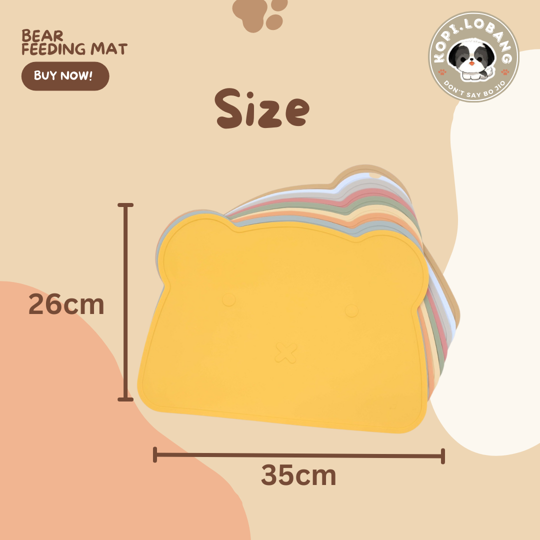 ✅[SG] BEAR PET FEEDING MAT FOR DOGS AND CATS★ FREE Enrichment Tips & Ideas e-Guide Worth $7 ★ Clean & No More Mess  ★ SG Stock ★ Kopi Lobang ★ For Dog Cat ★ Perfect for Gift