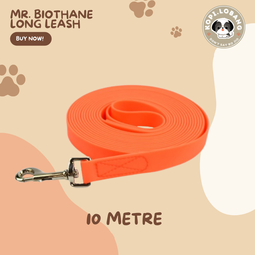 ✅[SG] MR. BIOTHANE LONG LEASH Waterproof 5 Metre & 10 Metre ★ Encourage Foraging Skills Training ★ FREE Recall Training e-Guide Worth $7 ★ For Dog Cat