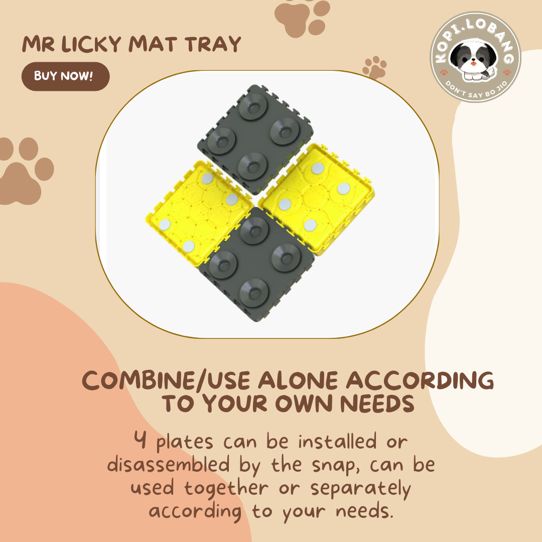 ✅[SG] MR LICK PAD TRAY SLOW FEEDER FOR DOGS AND CATS★ Behavior Modification Training ★ FREE Mr Licky Mat Food Ideas e-Guide Worth $7 ★ SG Stock ★ Kopi Lobang ★ Perfect for Gift