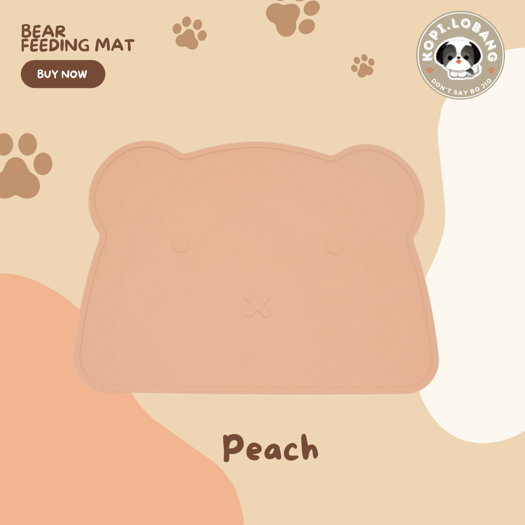 ✅[SG] BEAR PET FEEDING MAT FOR DOGS AND CATS★ FREE Enrichment Tips & Ideas e-Guide Worth $7 ★ Clean & No More Mess  ★ SG Stock ★ Kopi Lobang ★ For Dog Cat ★ Perfect for Gift