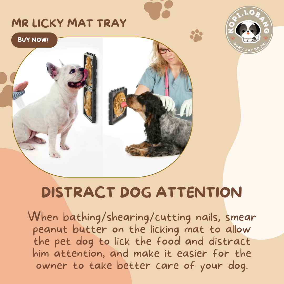 ✅[SG] MR LICK PAD TRAY SLOW FEEDER FOR DOGS AND CATS★ Behavior Modification Training ★ FREE Mr Licky Mat Food Ideas e-Guide Worth $7 ★ SG Stock ★ Kopi Lobang ★ Perfect for Gift