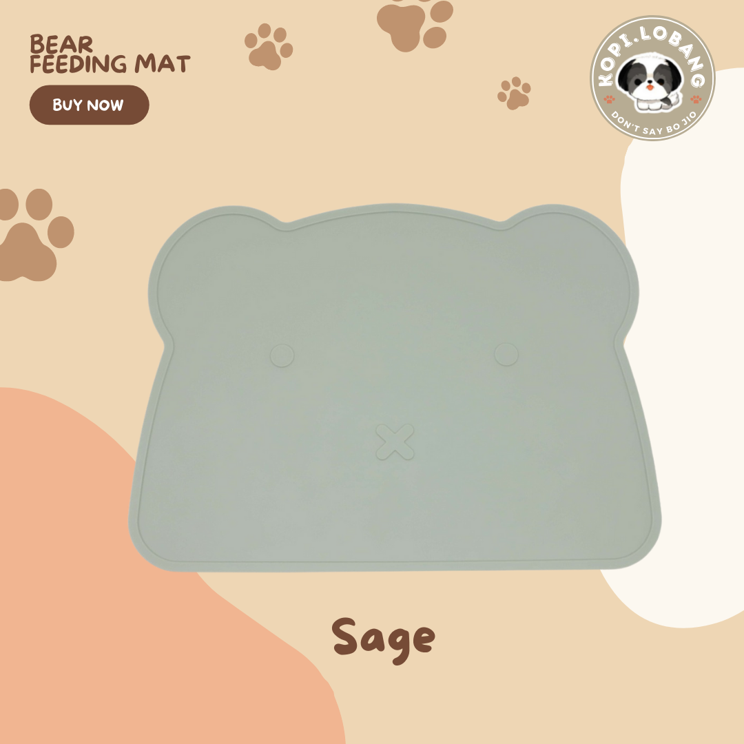 ✅[SG] BEAR PET FEEDING MAT FOR DOGS AND CATS★ FREE Enrichment Tips & Ideas e-Guide Worth $7 ★ Clean & No More Mess  ★ SG Stock ★ Kopi Lobang ★ For Dog Cat ★ Perfect for Gift