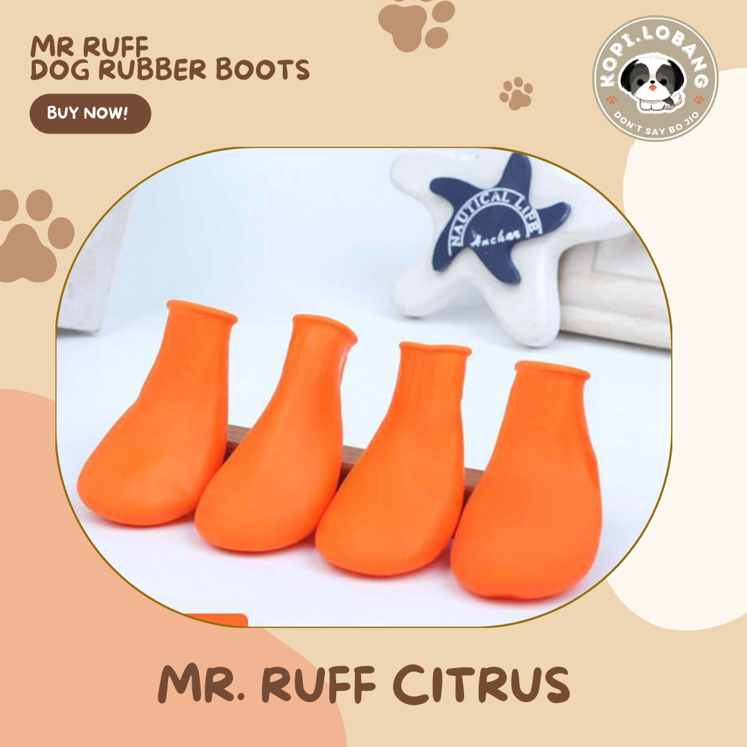 ✅[SG] MR RUFF DOG RUBBER SHOES BOOTS FOR DOGS AND CATS★ FREE Loose Leash Walking e-Guide Worth $7 ★ SG Stock ★ Kopi Lobang ★