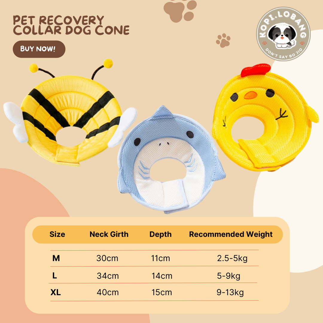 ✅[SG] [FAST SHIPPING] PET CONE COLLAR RECOVERY For Dog Cat ★ FREE Enrichment Tips & Ideas e-Guide  Worth $7  ★ SG Stock ★ Kopi.Lobang