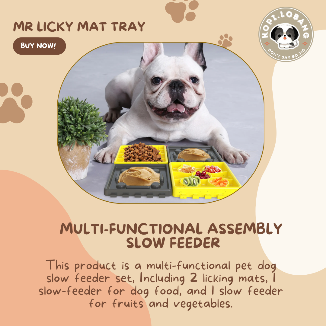 ✅[SG] MR LICK PAD TRAY SLOW FEEDER FOR DOGS AND CATS★ Behavior Modification Training ★ FREE Mr Licky Mat Food Ideas e-Guide Worth $7 ★ SG Stock ★ Kopi Lobang ★ Perfect for Gift