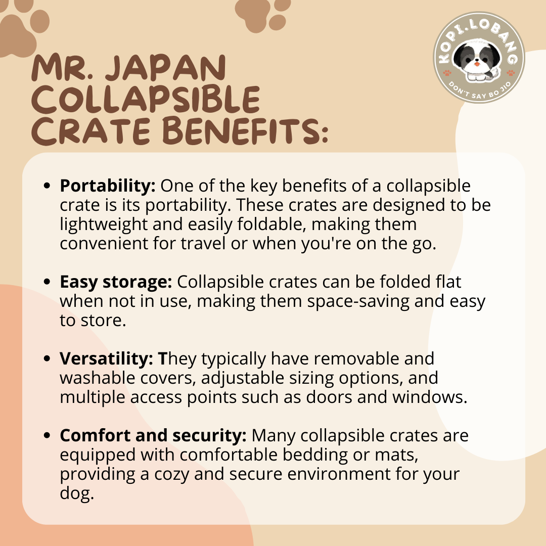 ✅[SG] MR. JAPAN COLLAPSIBLE CRATE FOR DOG AND CAT★ Crate Training ★ FREE Enrichment Tips & Ideas e-Guide Worth $7 ★ Enrichment ★ SG Stock ★ Kopi Lobang