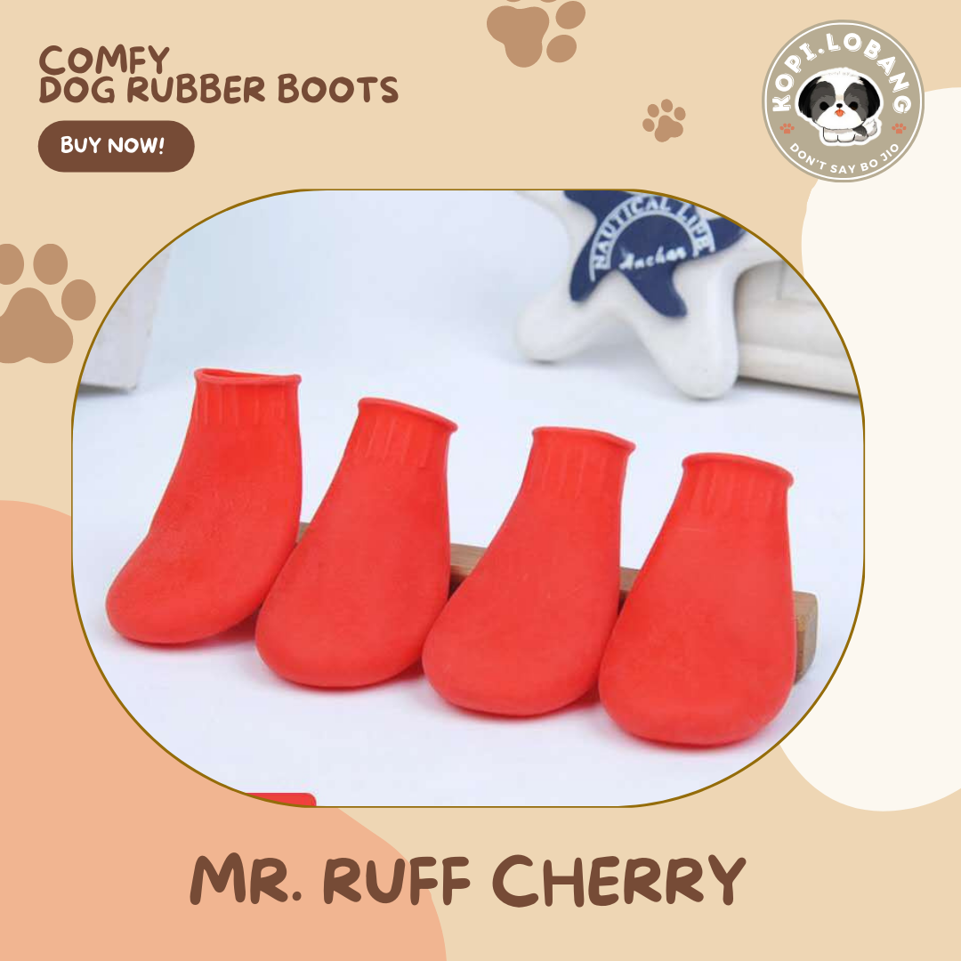 ✅[SG] MR RUFF DOG RUBBER SHOES BOOTS FOR DOGS AND CATS★ FREE Loose Leash Walking e-Guide Worth $7 ★ SG Stock ★ Kopi Lobang ★